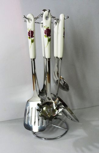 厂家直销 精品陶瓷柄厨具七件套 厨房烹饪的理想伴侣